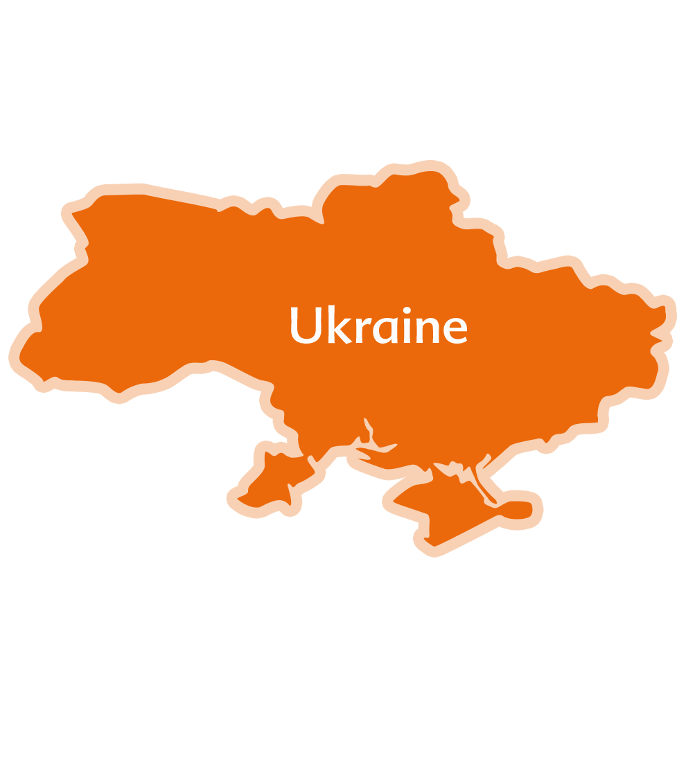 Carte simplifiée de l'Ukraine.